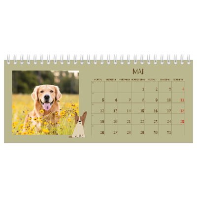 Tischkalender — Verspielter Welpe [deckblatt]
