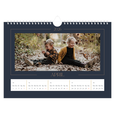 Fotokalender A4 — Preußisch Blau [April]
