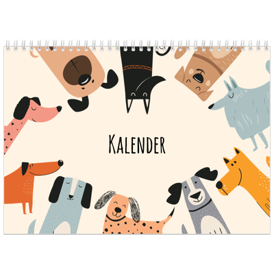 Fotokalender A4 doppelt (30 x 40 cm) — Hunde und Kritzeleien [deckblatt]