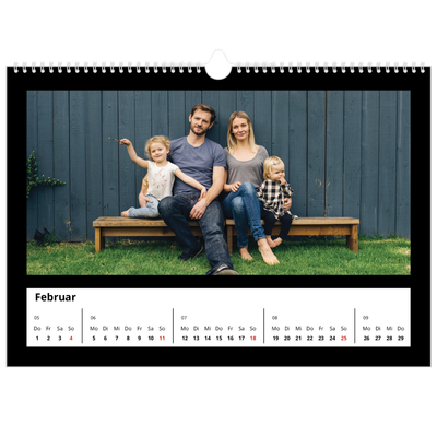 Fotokalender A3 — Black margin [Februar]