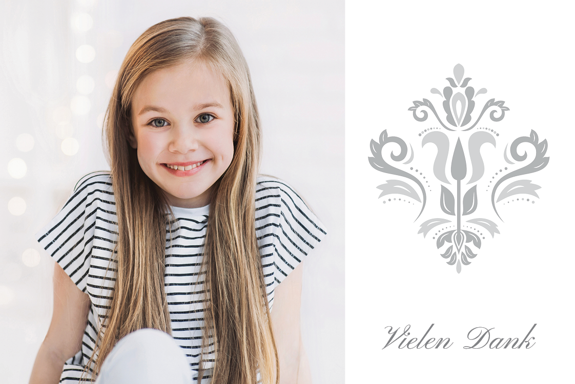 Dankeskarten — Verzierter Rahmen