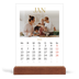 Tischkalender mit Holzfuß Hochformat  — Großer goldener Text [Januar]