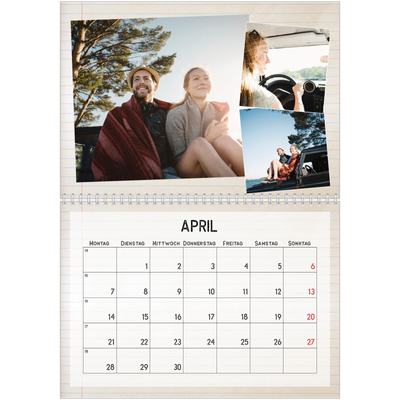 Fotokalender A4 doppelt (30 x 40 cm) — Parts unknown [April]