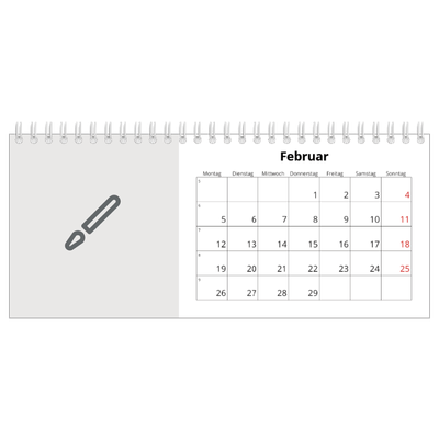 Tischkalender — Gestalte deine eigenen Produkte [Februar]