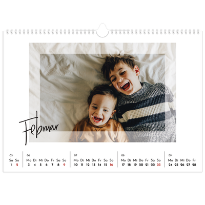 Fotokalender A3 — Durchsichtige Rahmen [Februar]