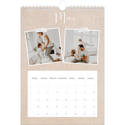Fotokalender A4 (20 x 30 cm) — Scrapbook Kalender [deckblatt]