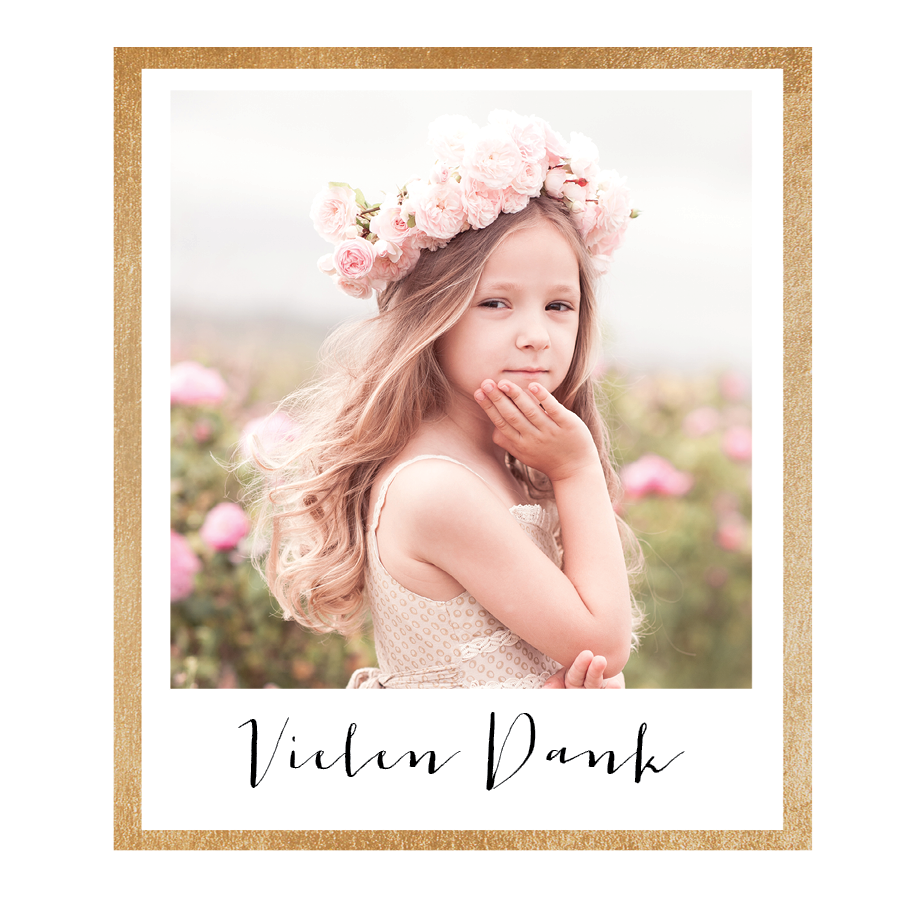 Dankeskarten — In einem Rahmen