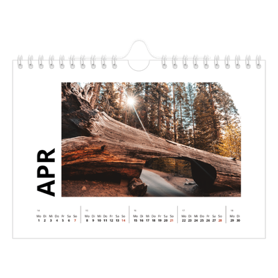 Fotokalender A5 — Weißer Rahmen [April]