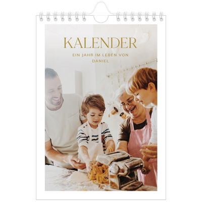 Fotokalender A5 — Großer goldener Text [deckblatt]