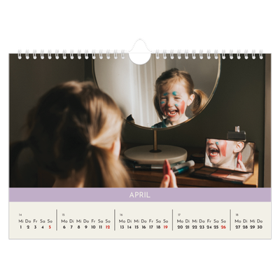 Fotokalender A4 — Pastellfarbene Monate [April]
