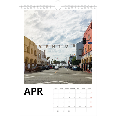 Fotokalender A4 (20 x 30 cm) — Weißer Rahmen [April]