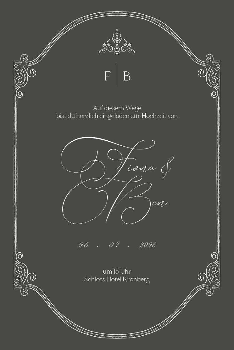 Einladungskarten — Dunkle Eleganz