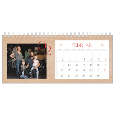 Tischkalender — Ein Hauch von Rot [Februar]