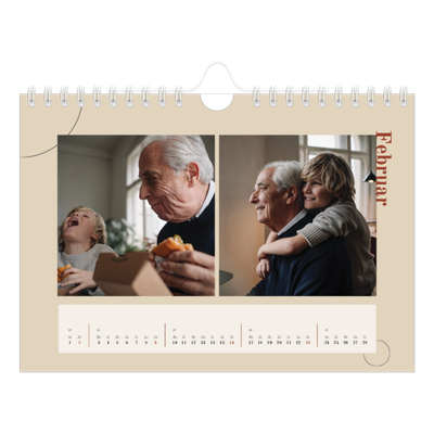 Fotokalender A5 — Assymetrischer Text [Februar]