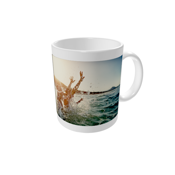 Tasse bedrucken — Klebeband-Effekt