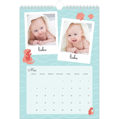 Fotokalender A4 (20 x 30 cm) — Süße Tiere [Mai]