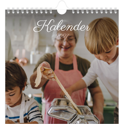 Jahreskalender Quadratisch — Handgeschriebener Monat [deckblatt]