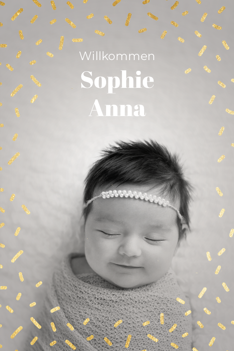 Einladungskarten — Goldenen Schnipsel