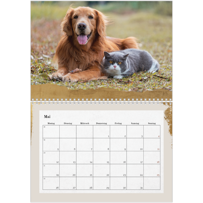 Fotokalender A4 doppelt (30 x 40 cm) — Classic Gold [deckblatt]