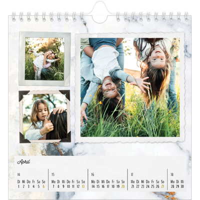 Jahreskalender Quadratisch — Fotosammlung [April]