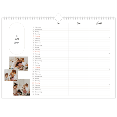 Family Planners A3 Landscape — Große Pläne - 3-köpfige Familie [deckblatt]