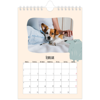 Fotokalender A5 — Hunde und Kritzeleien [Februar]