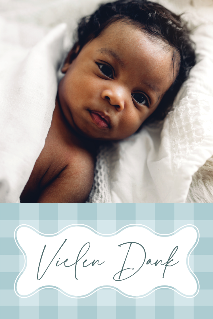 Dankeskarten — Pastell-Wellen