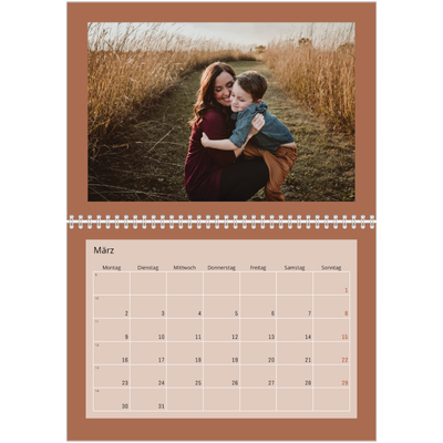 Fotokalender A4 doppelt (30 x 40 cm) — Erdtöne [Marsch]
