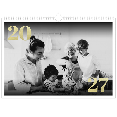Fotokalender A3 — Große Glitzerzahlen [deckblatt]