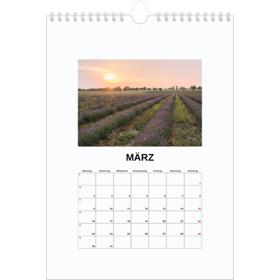 Fotokalender A4 (20 x 30 cm) — Schlichtes Foto [Marsch]