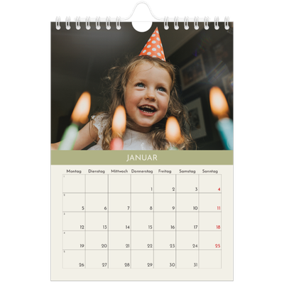 Fotokalender A5 — Pastellfarbene Monate [Januar]