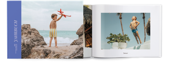 Fotobücher — Kobaltfarbener Rücken