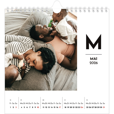 Jahreskalender Quadratisch — Buchstaben im Fokus [deckblatt]