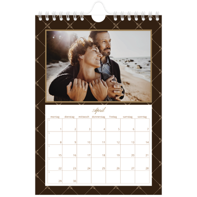 Fotokalender A5 — Vintage Schwarz-Weiß [April]