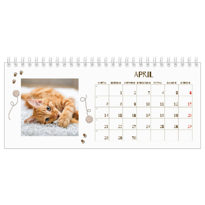 Tischkalender — Verspieltes Kätzchen [April]