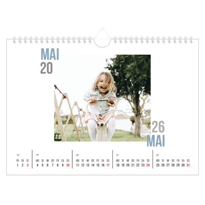 Fotokalender A4 — Doppelter Text [deckblatt]