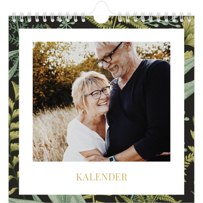 Jahreskalender Quadratisch — Blumiger Hintergrund [deckblatt]