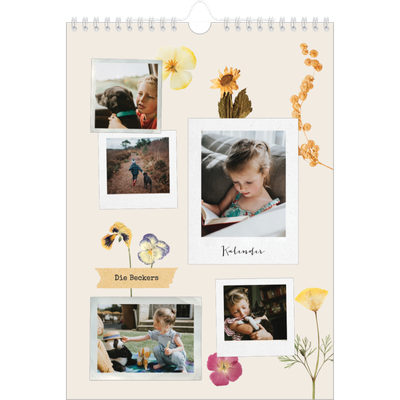 Fotokalender A4 (20 x 30 cm) — Vintage Scrapbook [deckblatt]