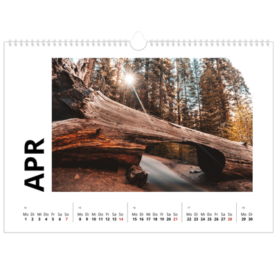 Fotokalender A3 — Weißer Rahmen [April]