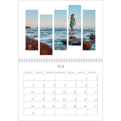 Fotokalender A4 doppelt (30 x 40 cm) — Reisemosaike [Mai]