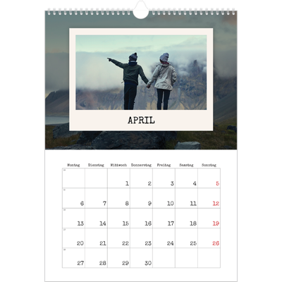 A3 Jahreskalender — Die Porträtaufnahme [April]