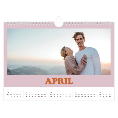 Fotokalender A4 — Rahmen im Retrostil [April]