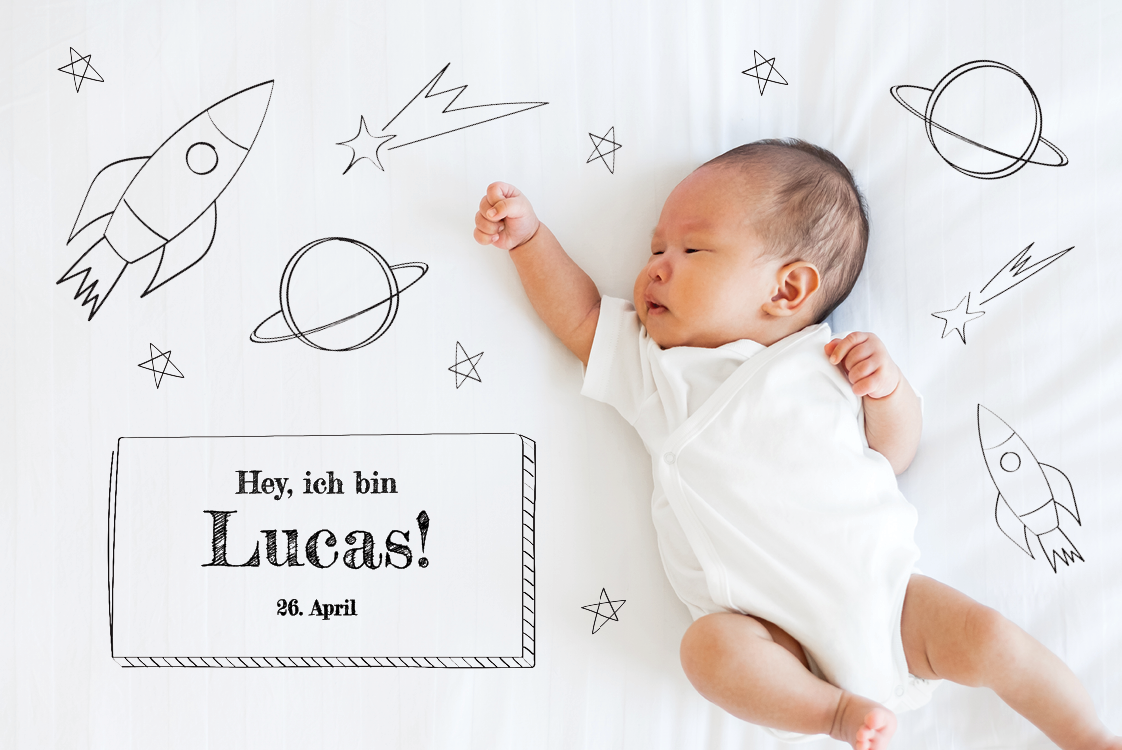 Einladungskarten — Hallo Universum