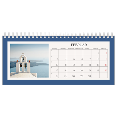 Tischkalender — Klassische Farben [Februar]
