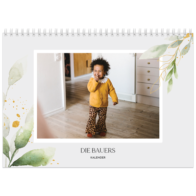 Fotokalender A4 doppelt (30 x 40 cm) — Floraler Akzent [deckblatt]