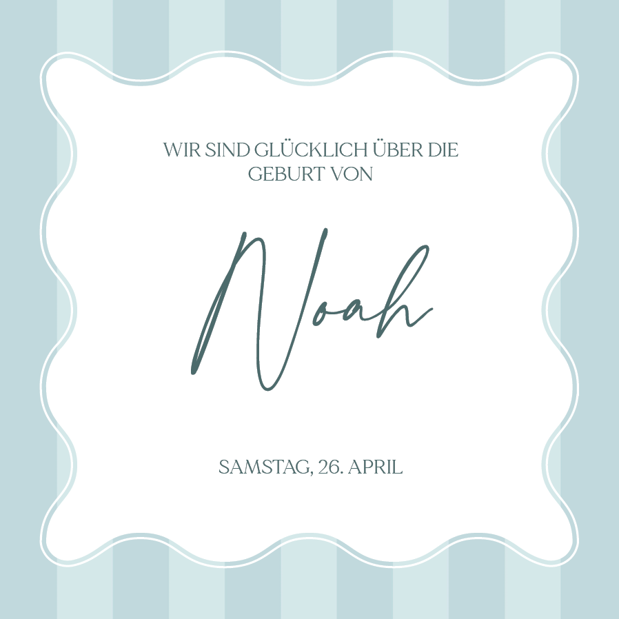 Einladungskarten — Pastell-Wellen