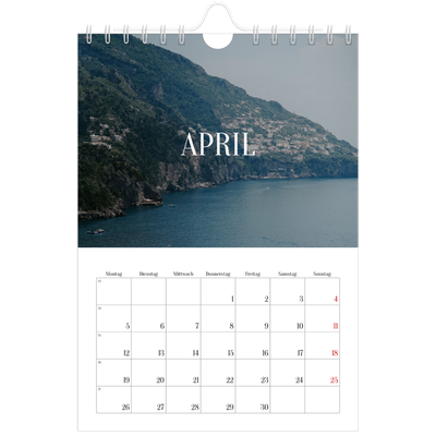 Fotokalender A5 — Endloses Entfliehen [April]