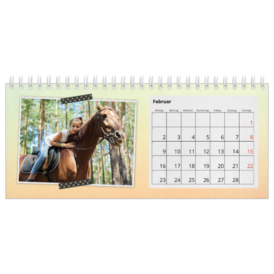 Tischkalender — Fotos mit Klebestreifen-Optik [Februar]