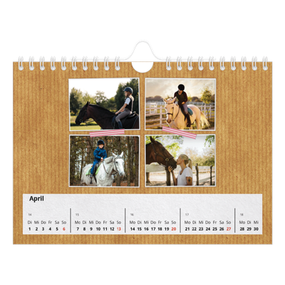 Fotokalender A5 — Fotos mit Klebestreifen-Optik [April]