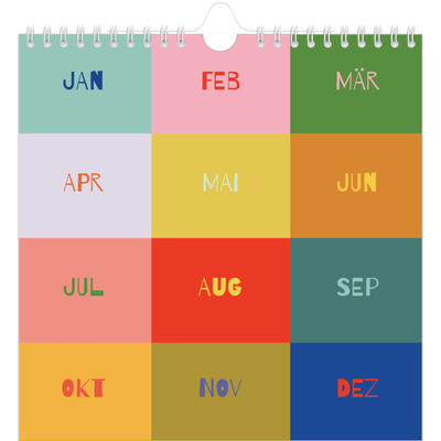 Jahreskalender Quadratisch — Farbenfroh wie du [deckblatt]